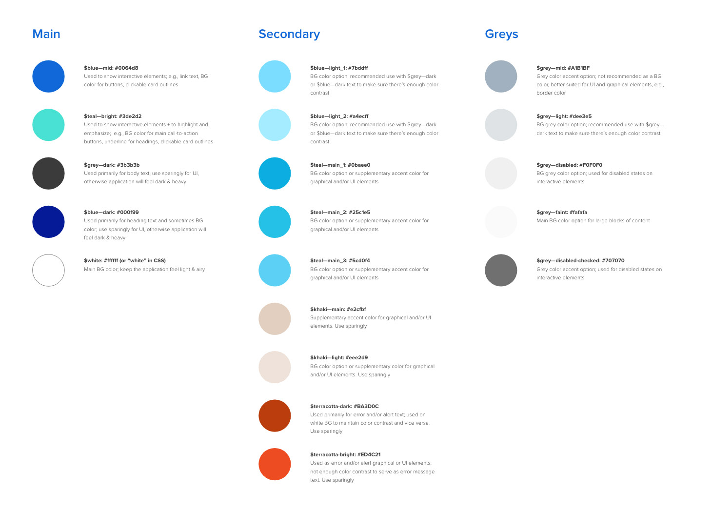 Spire brand guidelines for color palette